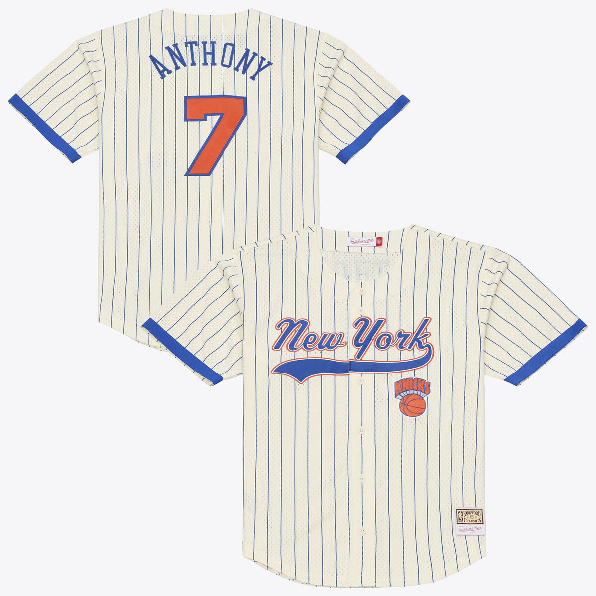 Men's New York Knicks Carmelo Anthony Mitchell & Ness Cream product image 1