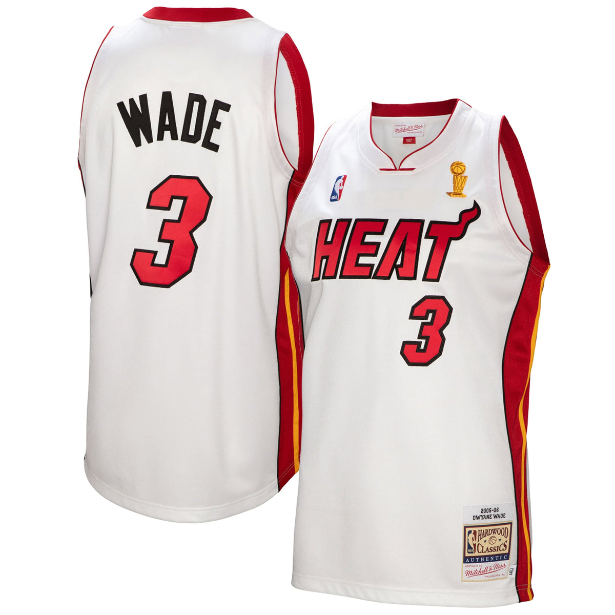 Men's Miami Heat Dwyane Wade Mitchell & Ness White 2005-06 product image 2