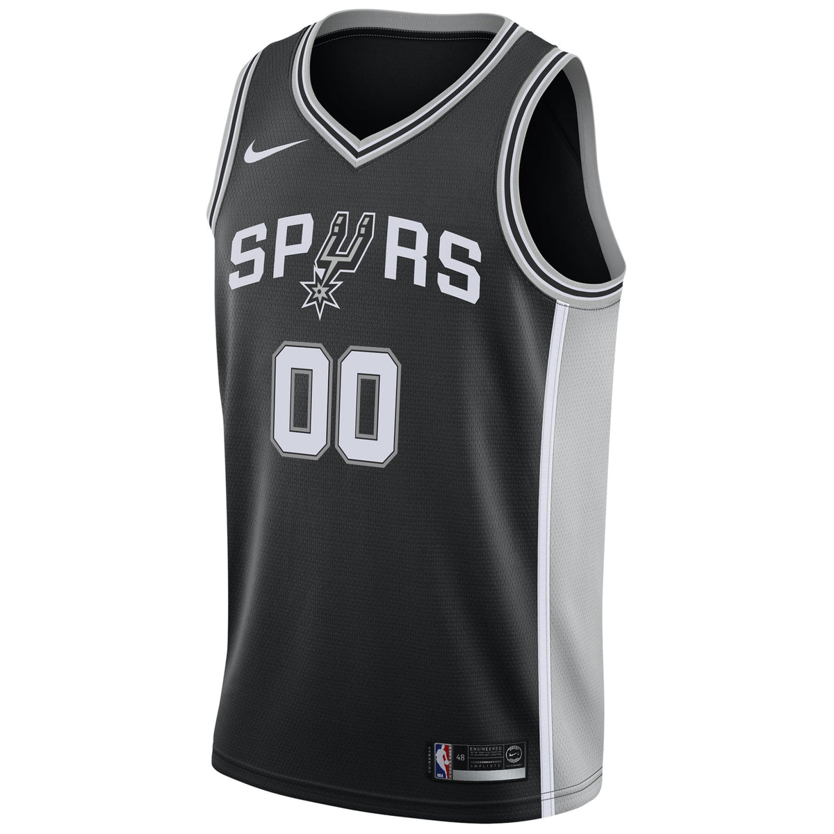 Men's San Antonio Spurs Nike Black Swingman Custom Jersey product image 3