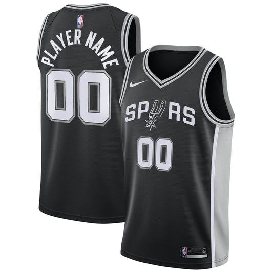 Men's San Antonio Spurs Nike Black Swingman Custom Jersey product image 1