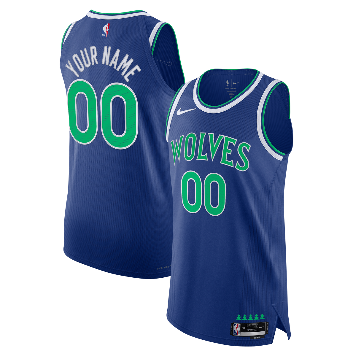 Men's Minnesota Timberwolves Nike Blue Authentic Custom product image 1