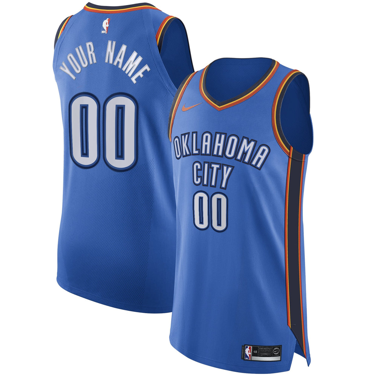 Men's Oklahoma City Thunder Nike Blue Authentic Custom product image 2