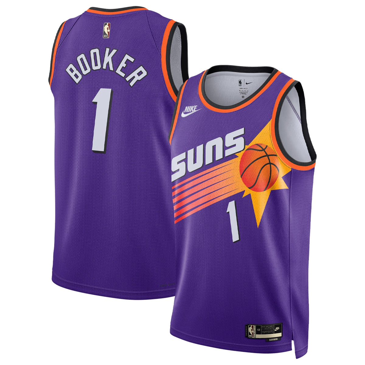 Men's Phoenix Suns Devin Booker Nike Purple Swingman Jersey product image 2