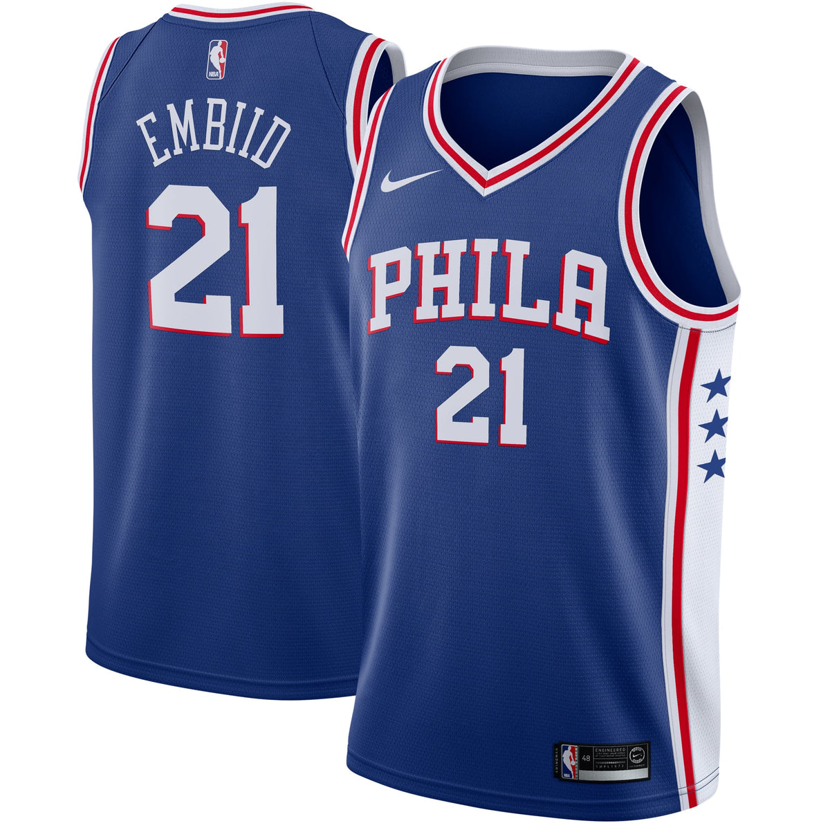 Men's Philadelphia 76ers Joel Embiid Nike Royal Swingman product image 1