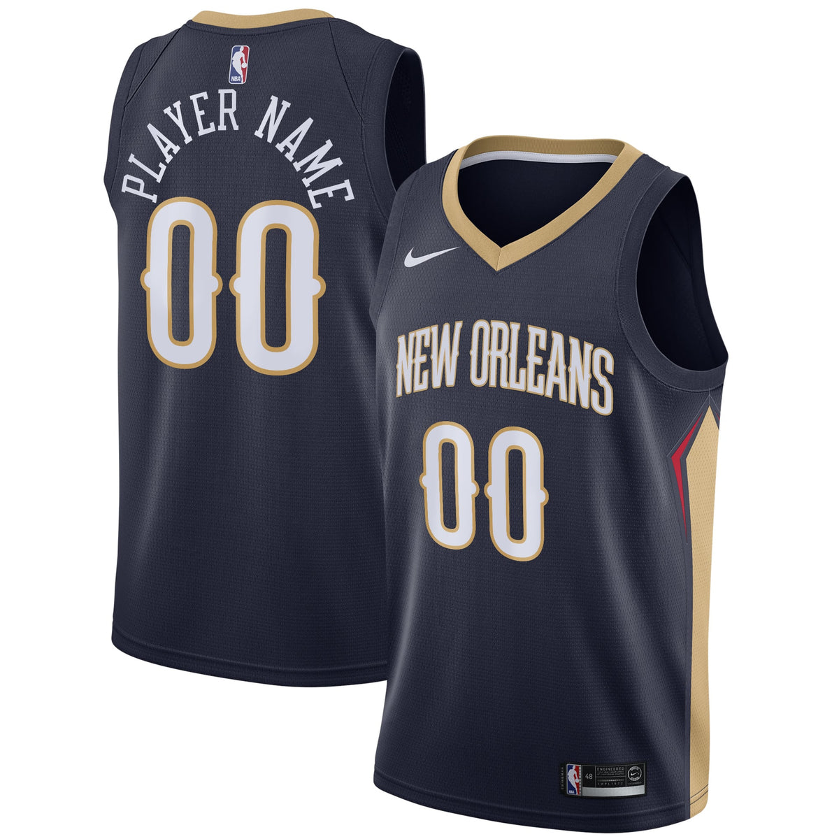 Men's New Orleans Pelicans Nike Navy Swingman Custom Jersey product image 1