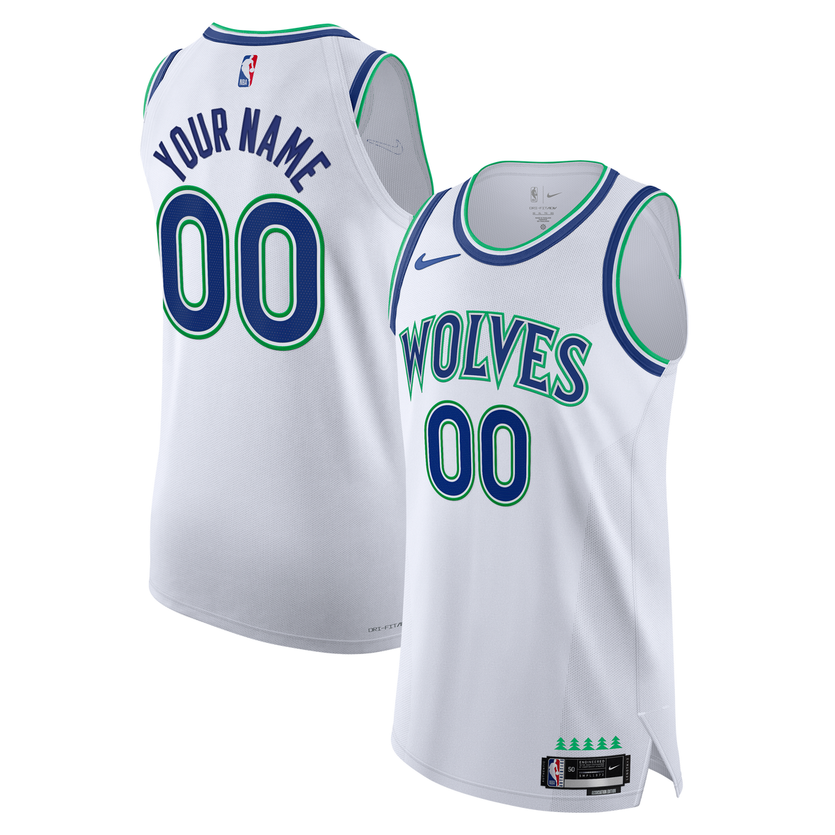 Men's Minnesota Timberwolves Nike White Authentic Custom product image 2