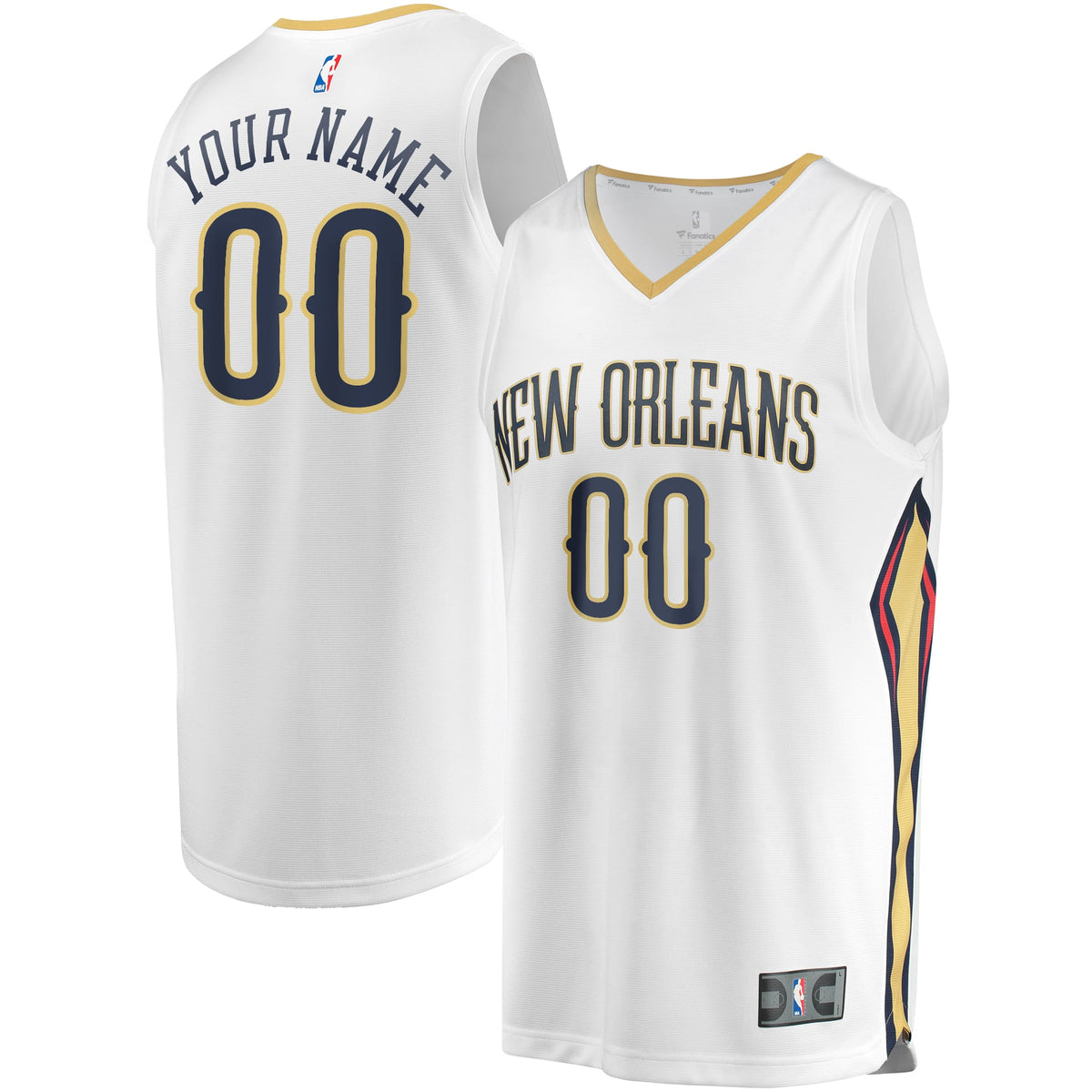 Unisex New Orleans Pelicans Fanatics White Custom Fast product image 1