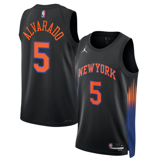 Unisex New York Knicks José Alvarado Jordan Brand Black product image 1
