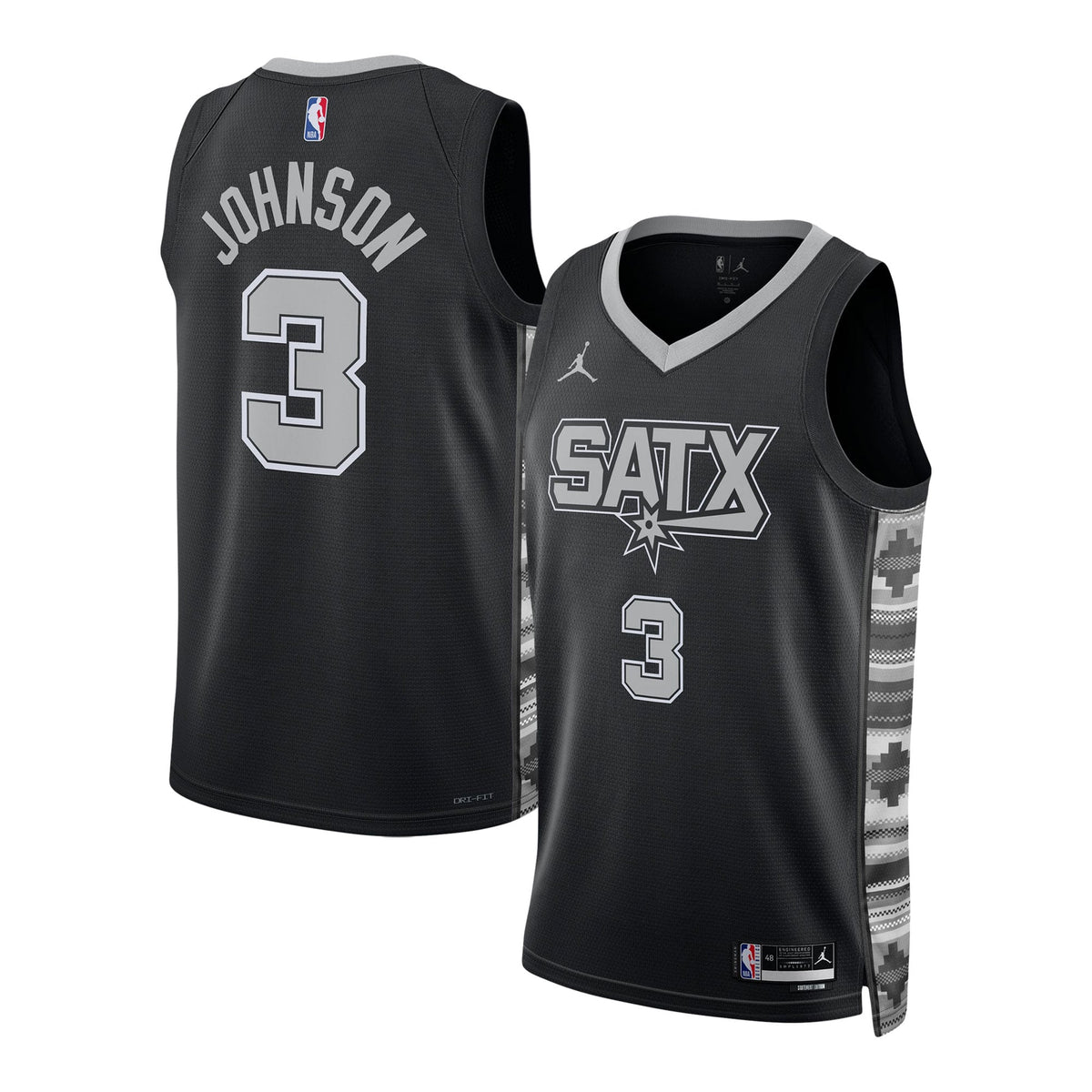Unisex San Antonio Spurs Keldon Johnson Jordan Brand Black product image 1