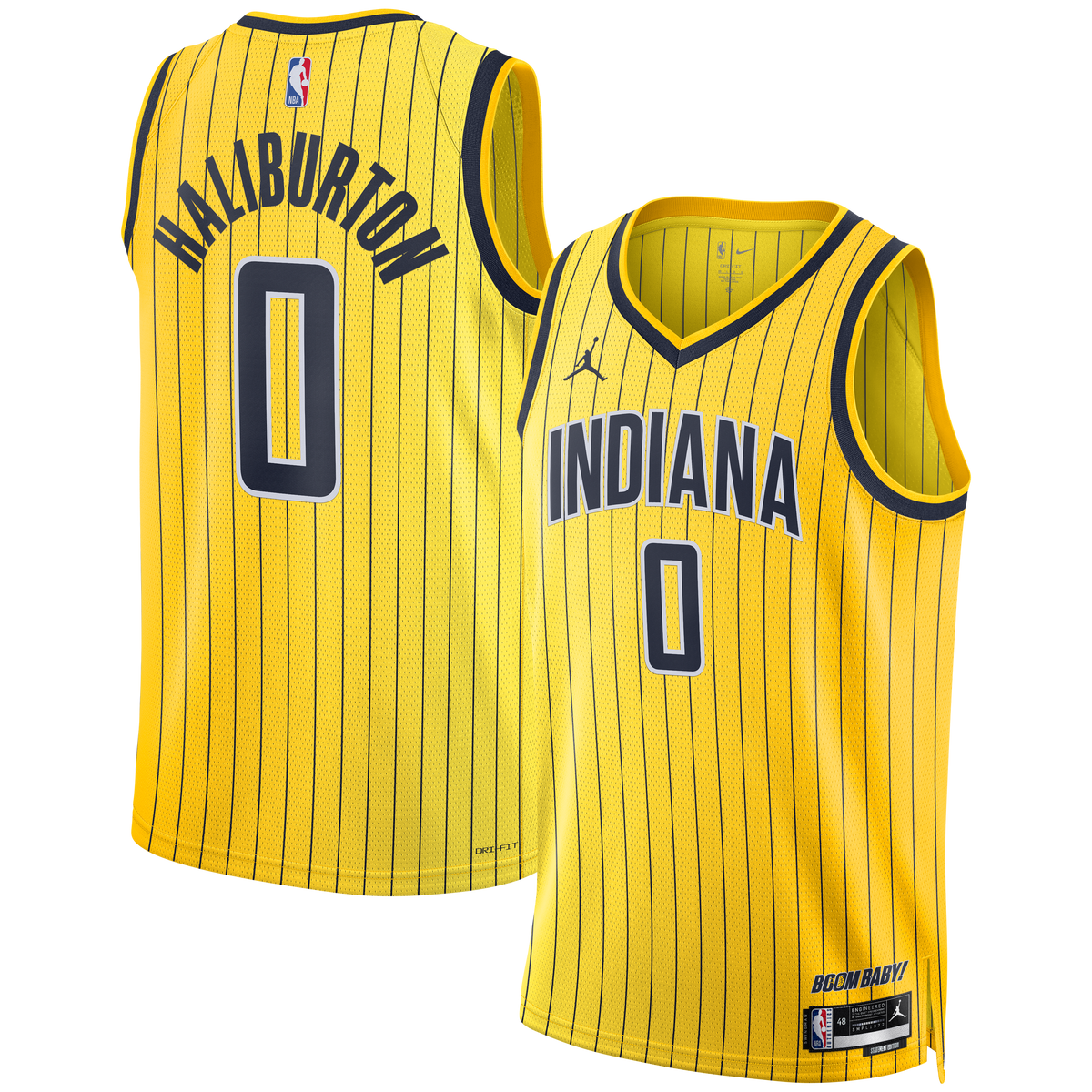 Unisex Indiana Pacers Tyrese Haliburton Jordan Brand Yellow product image 2