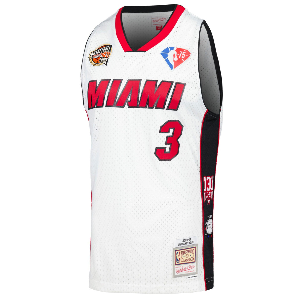 Unisex Miami Heat Dwyane Wade Mitchell & Ness White Hall of product image 3
