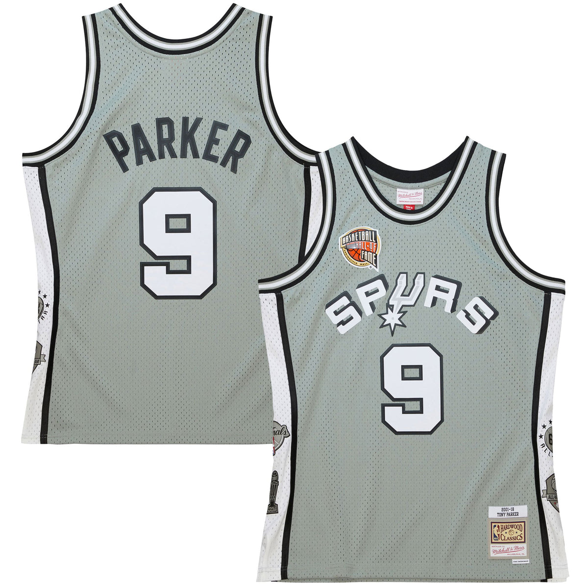 Unisex San Antonio Spurs Tony Parker Mitchell & Ness Gray product image 2