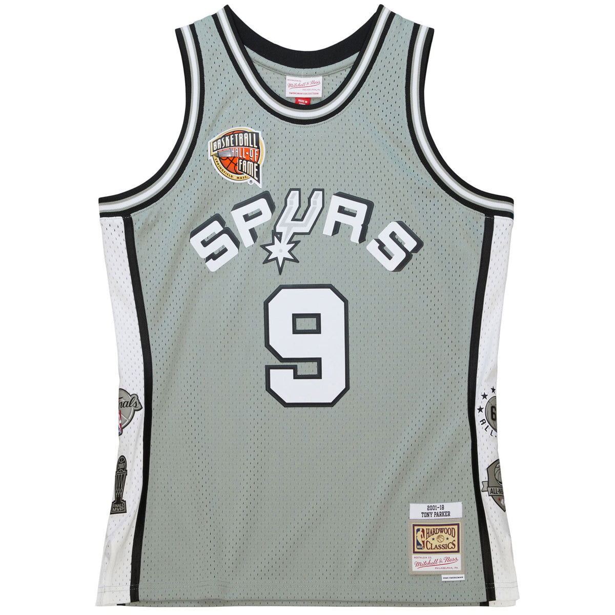 Unisex San Antonio Spurs Tony Parker Mitchell & Ness Gray product image 3