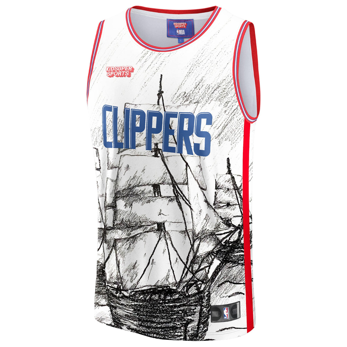 Unisex LA Clippers NBA & KidSuper Studios by Fanatics Gray product image 3