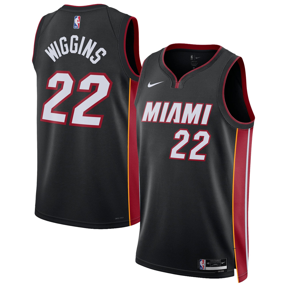 Unisex Miami Heat Andrew Wiggins Nike Black Swingman Jersey product image 2