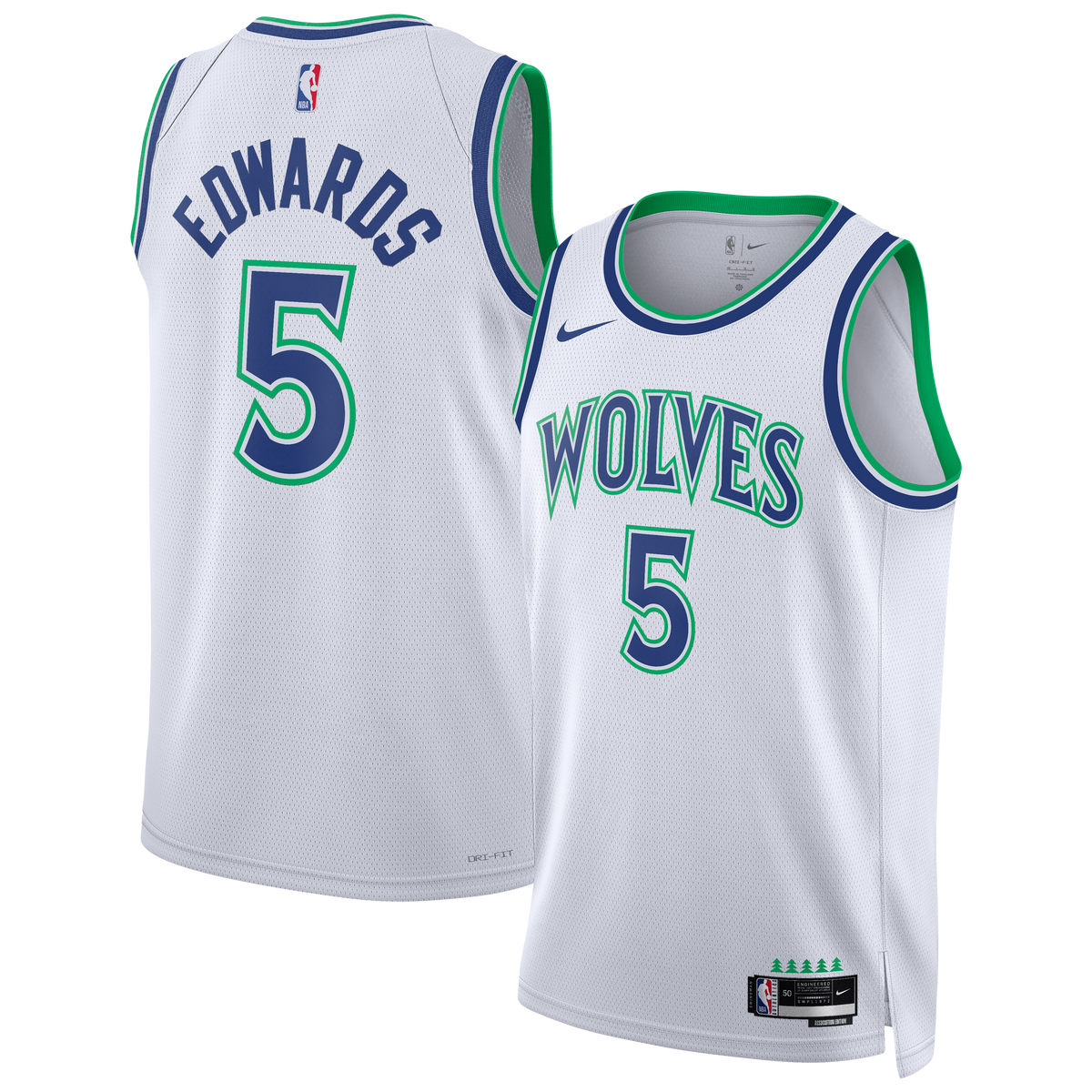 Unisex Minnesota Timberwolves Anthony Edwards Nike White product image 1