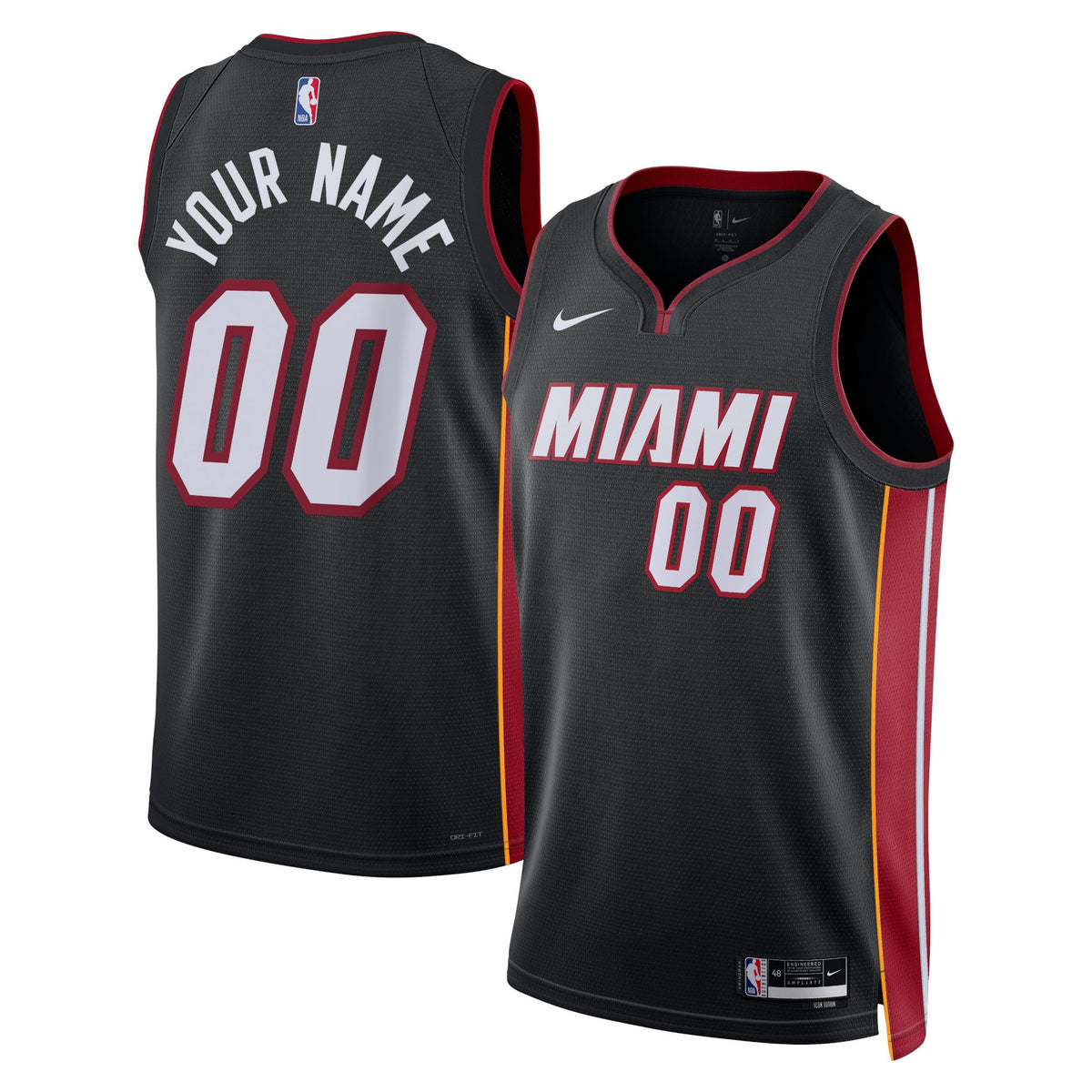 Unisex Miami Heat Nike Black Swingman Custom Jersey - Icon product image 1