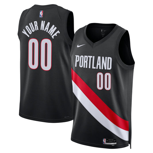 Unisex Portland Trail Blazers Nike Black Swingman Custom product image 1