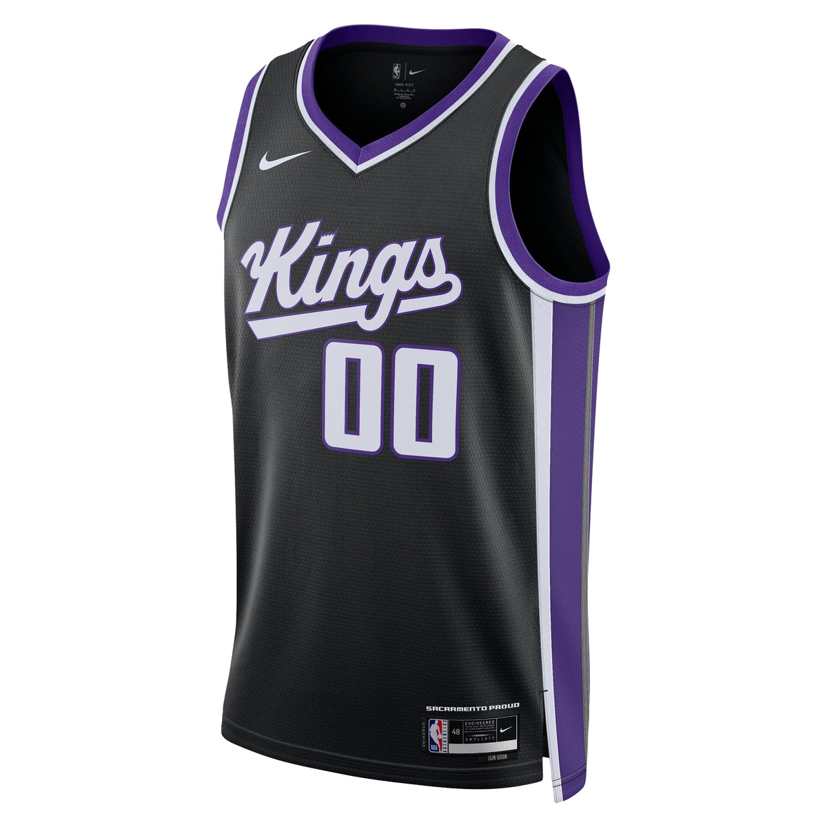 Unisex Sacramento Kings Nike Black Swingman Custom Jersey product image 3