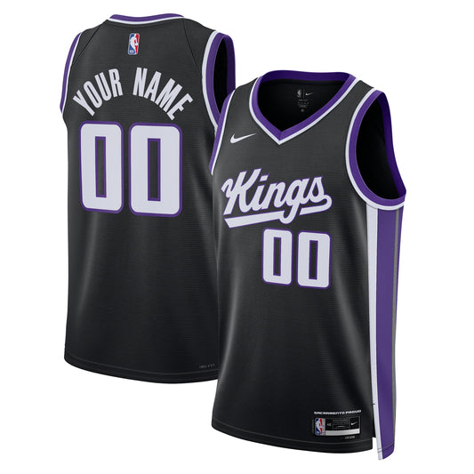 Unisex Sacramento Kings Nike Black Swingman Custom Jersey product image 1