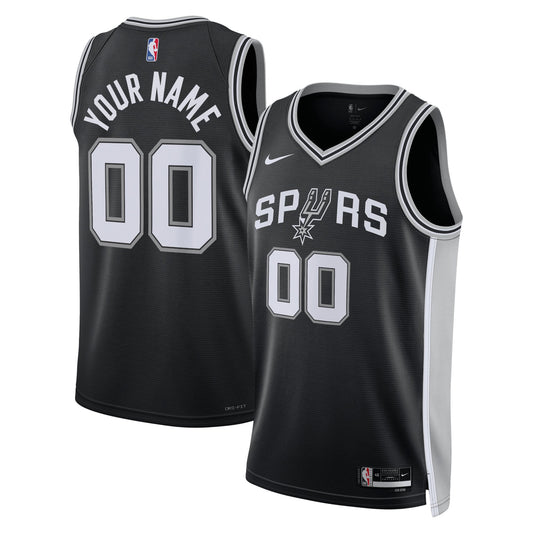 Unisex San Antonio Spurs Nike Black Swingman Custom Jersey product image 1