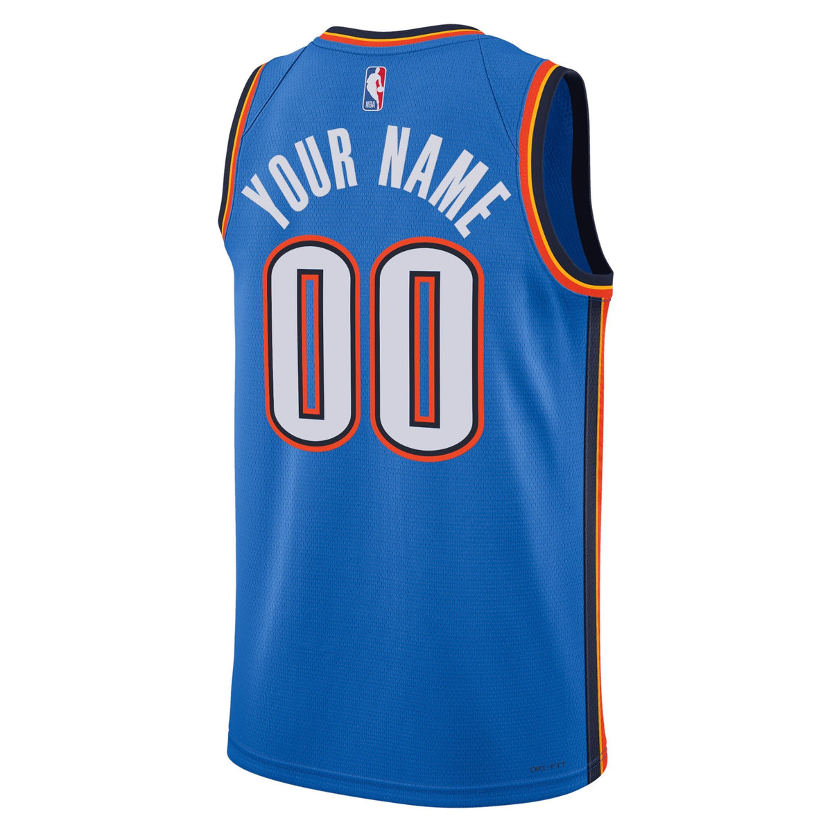 Unisex Oklahoma City Thunder Nike Blue Swingman Custom product image 4