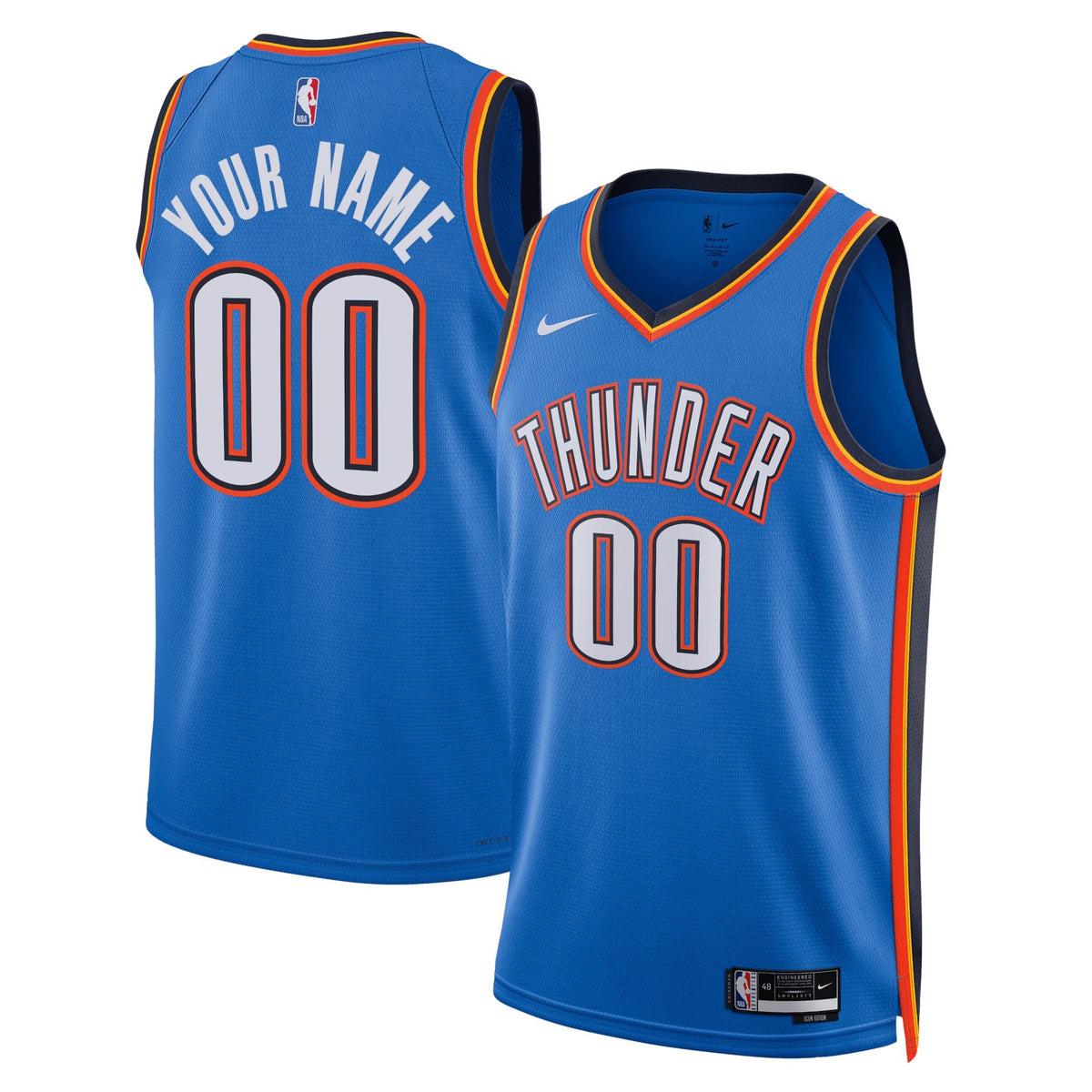 Unisex Oklahoma City Thunder Nike Blue Swingman Custom product image 1