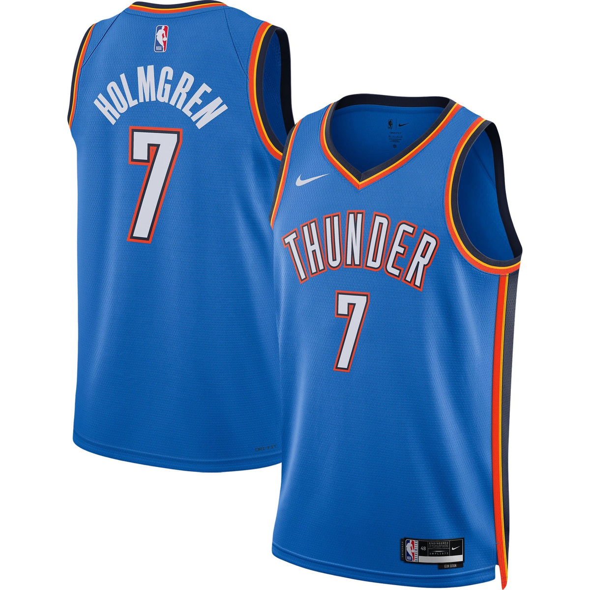 Unisex Oklahoma City Thunder Chet Holmgren Nike Blue 2022 product image 1