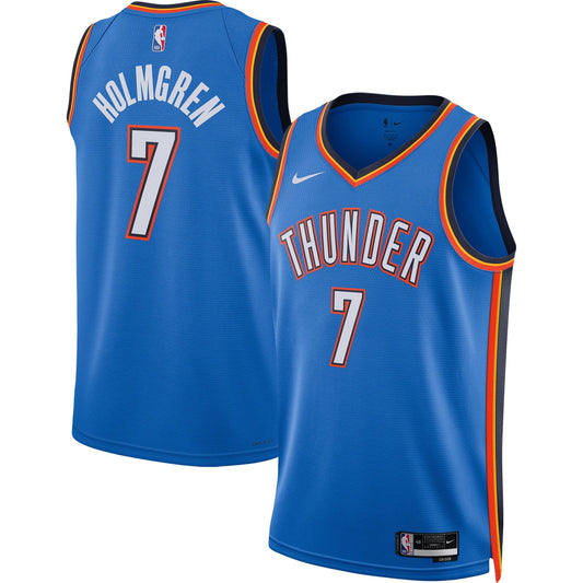 Unisex Oklahoma City Thunder Chet Holmgren Nike Blue 2022 product image 1
