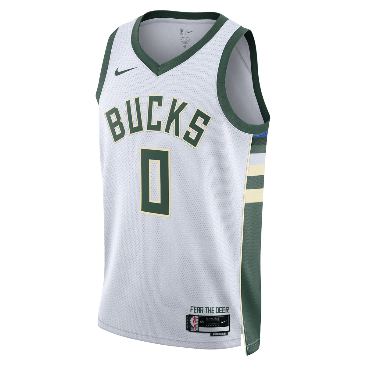 Unisex Milwaukee Bucks Damian Lillard Nike White Fear The product image 3