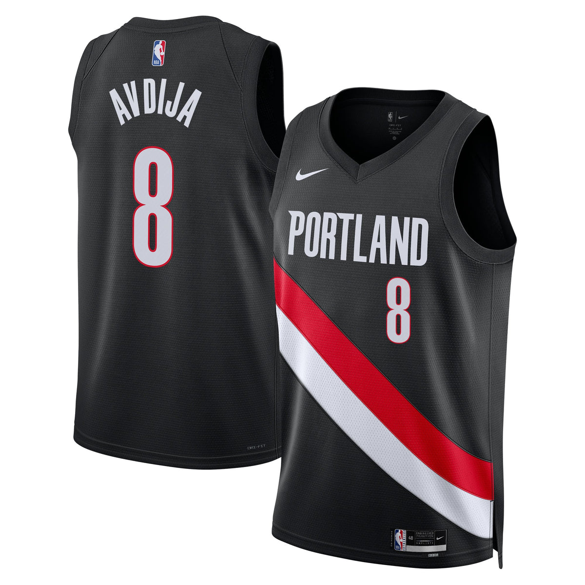 Unisex Portland Trail Blazers Deni Avdija Nike Black product image 1