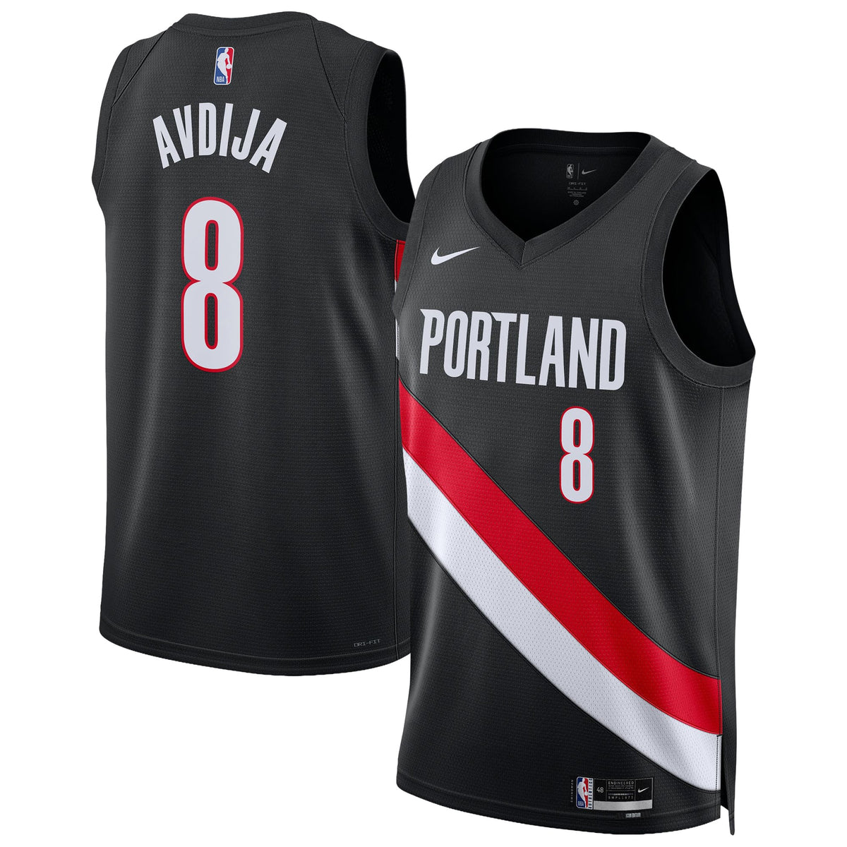Unisex Portland Trail Blazers Deni Avdija Nike Black product image 1