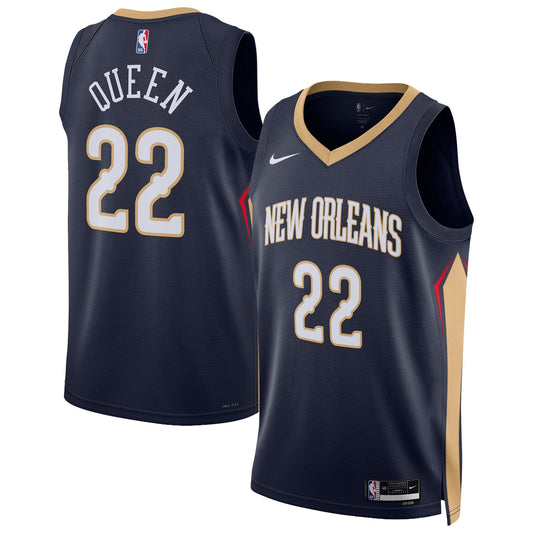 Unisex New Orleans Pelicans Derik Queen Nike Navy Swingman product image 1