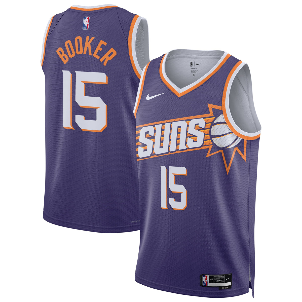 Unisex Phoenix Suns Devin Booker Nike Purple Swingman product image 2