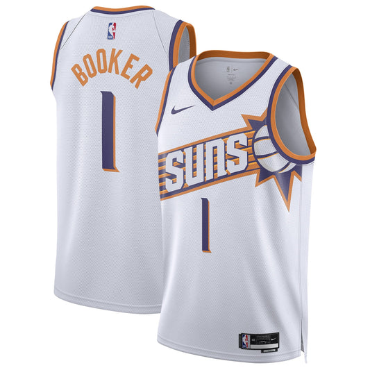 Unisex Phoenix Suns Devin Booker Nike White Swingman Jersey product image 1