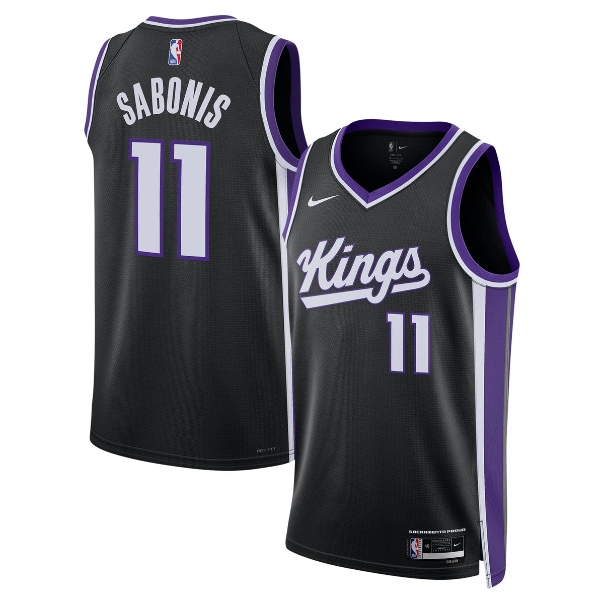 Unisex Sacramento Kings Domantas Sabonis Nike Black product image 2