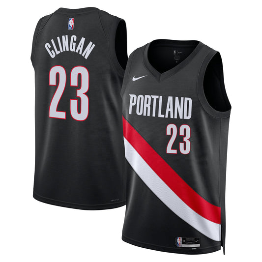 Unisex Portland Trail Blazers Donovan Clingan Nike Black product image 1