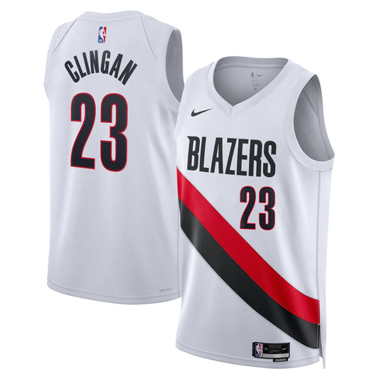 Unisex Portland Trail Blazers Donovan Clingan Nike White product image 1