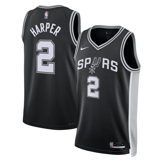 Unisex San Antonio Spurs Dylan Harper Nike Black 2025 NBA product image 1