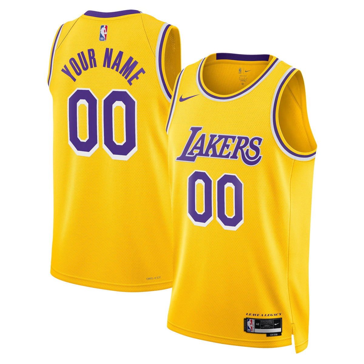Unisex Los Angeles Lakers Nike Gold Swingman Custom Jersey product image 1