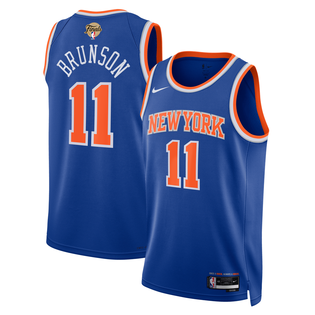 Unisex New York Knicks Jalen Brunson Nike Blue 2026 NBA product image 1