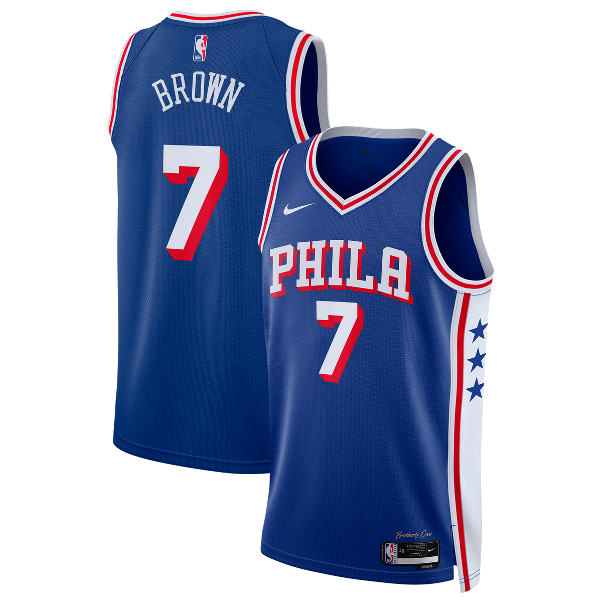 Unisex Philadelphia 76ers Jaylen Brown Nike Royal Swingman product image 1