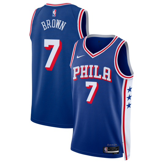 Unisex Philadelphia 76ers Jaylen Brown Nike Royal Swingman product image 1