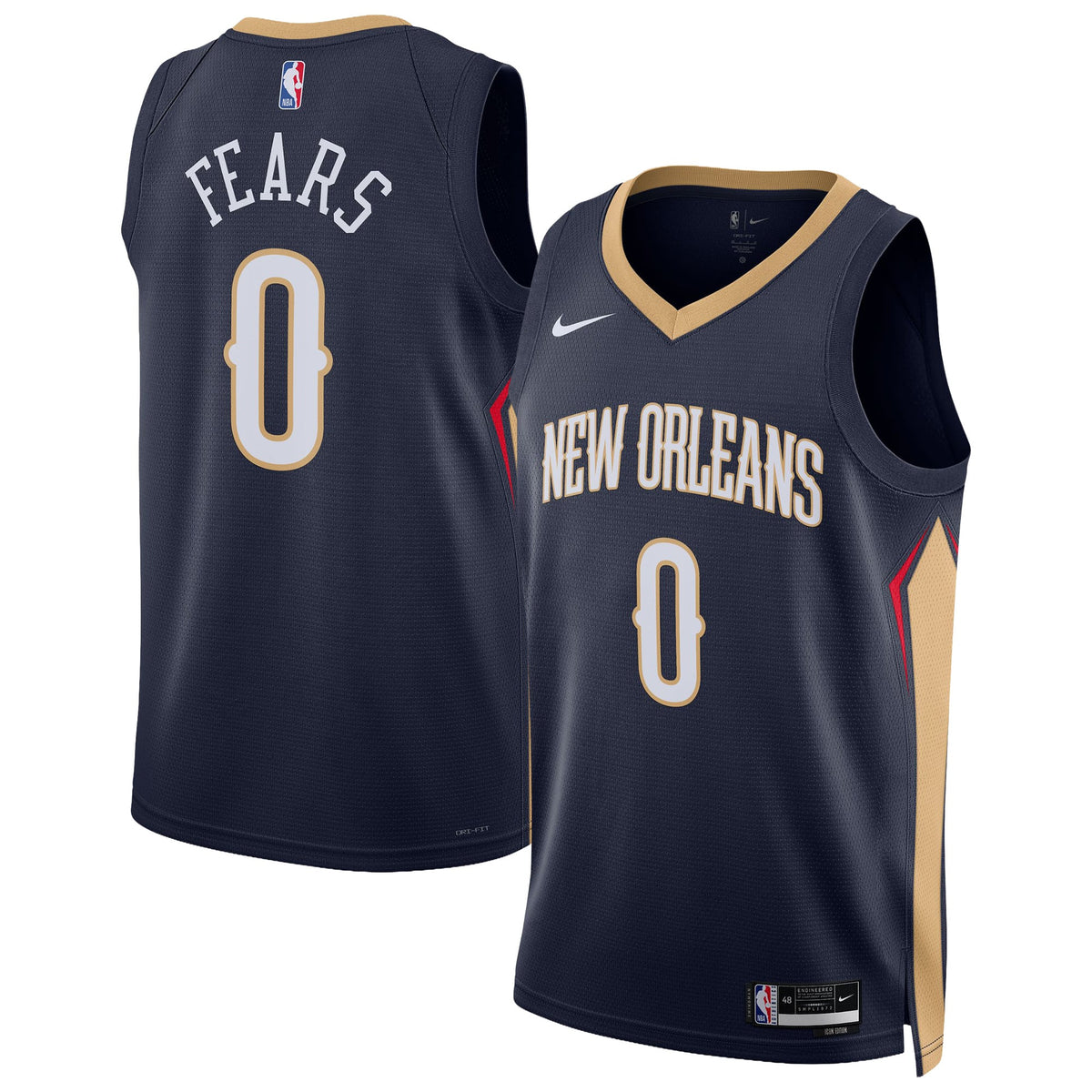 Unisex New Orleans Pelicans Jeremiah Fears Nike Navy product image 2