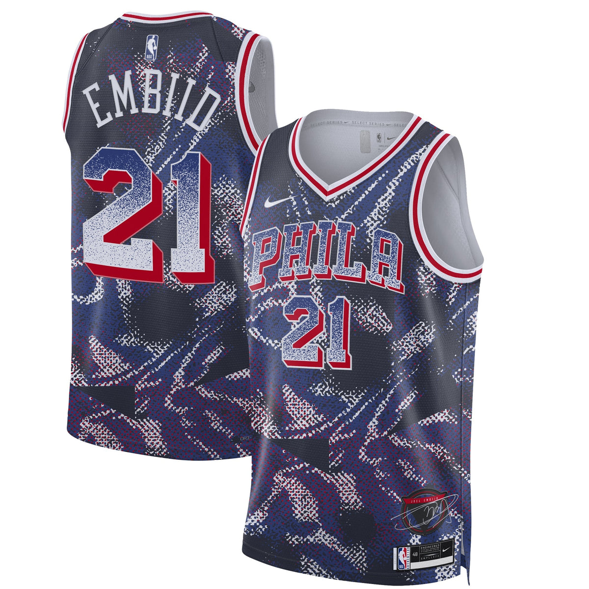 Unisex Philadelphia 76ers Joel Embiid Nike Navy 2025 Select product image 1