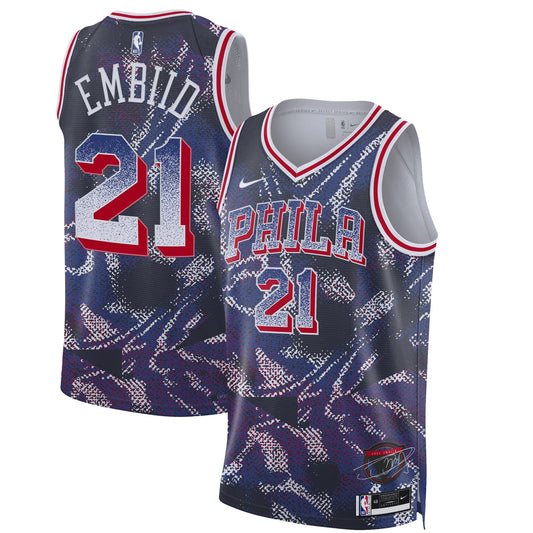 Unisex Philadelphia 76ers Joel Embiid Nike Navy 2025 Select product image 1