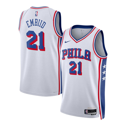 Unisex Philadelphia 76ers Joel Embiid Nike White Swingman product image 1