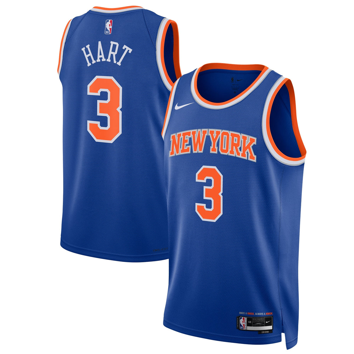 Unisex New York Knicks Josh Hart Nike Blue Swingman Player product image 1