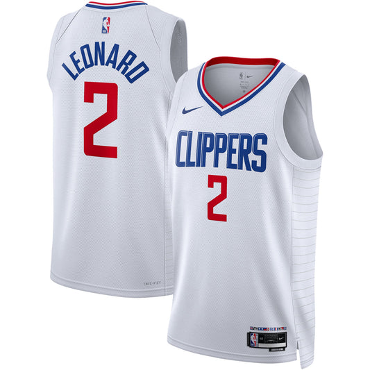 Unisex LA Clippers Kawhi Leonard Nike White Swingman Jersey product image 1