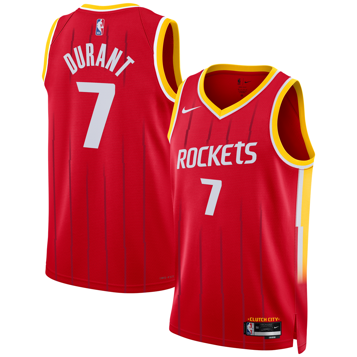 Unisex Houston Rockets Kevin Durant Nike Red Swingman product image 1
